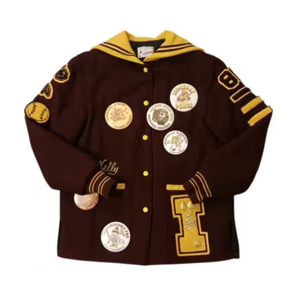 Kids Brown and Yellow Patchwork Jean Jacket